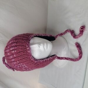 Screamer warm chunky knit beannie ear flat winter hat